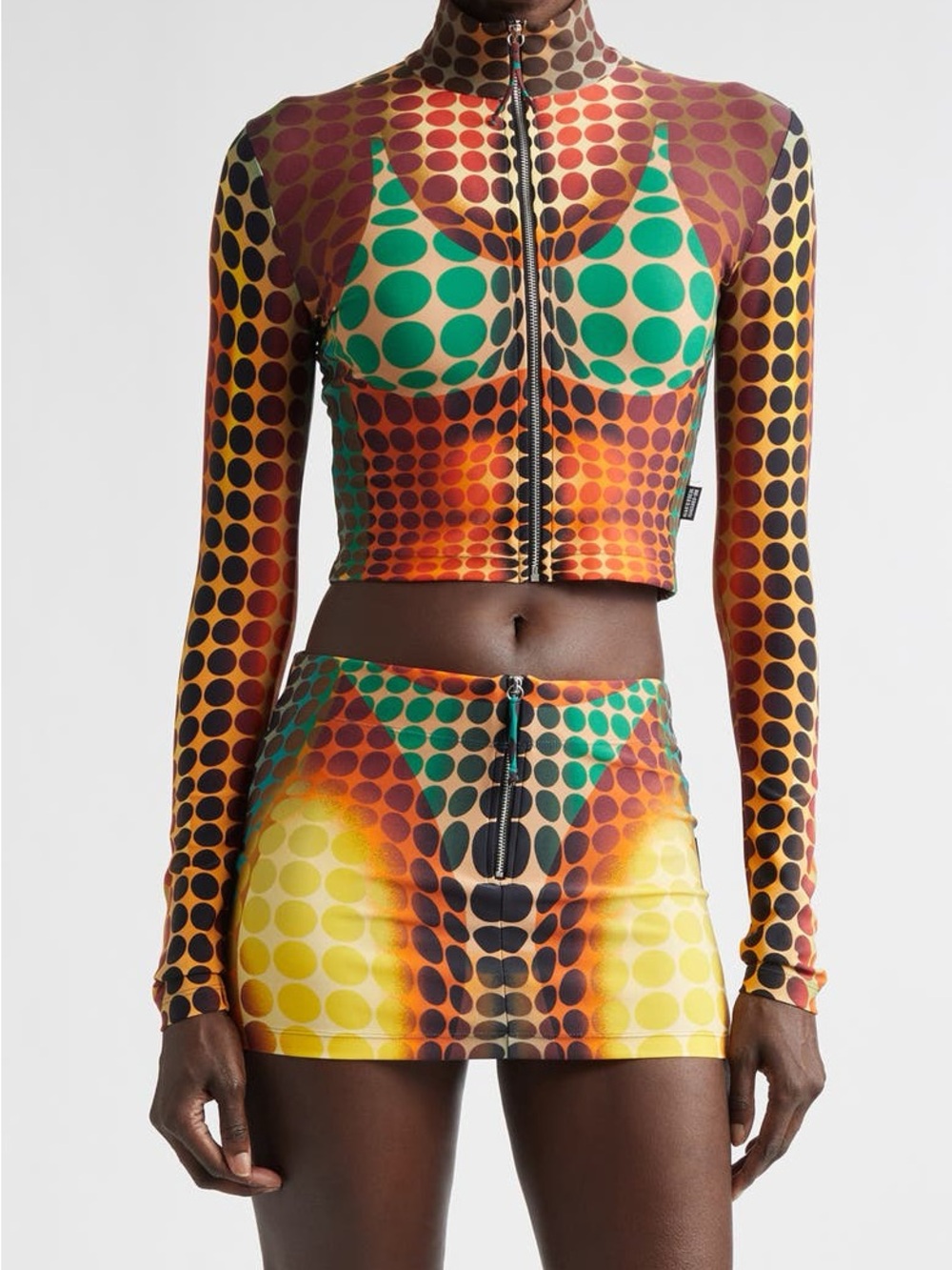 Jean Paul Gaultier Polka Dot Trompe l'Oeil - inspired set | skirt set